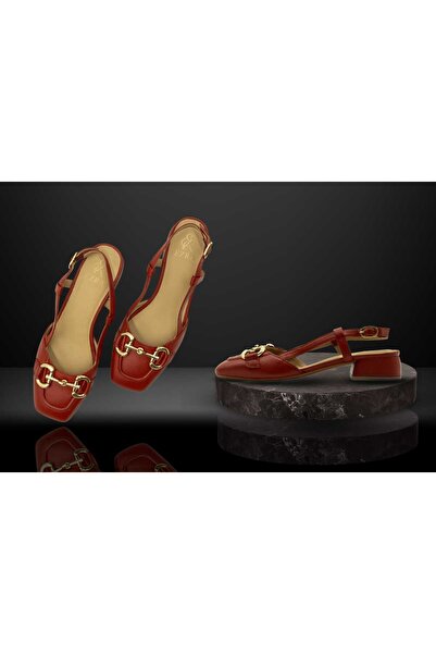 EZRA LUXURY COLLECTION "Rosso Fiore" Red Elegance Loafer Sling