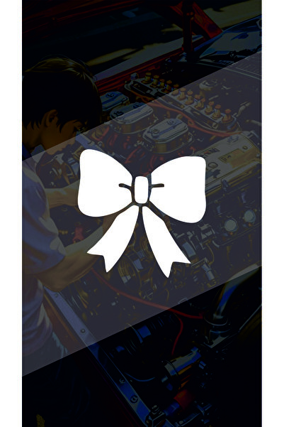 sticker Fiyonk Kurdele 5x5cm Oto Kurdele Araba, Motosiklet, Kask veLaptop Fol...