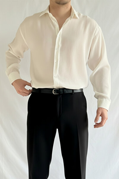 MENOFOURSWEAR Old Money High Quality Modal Fabric Shirt White