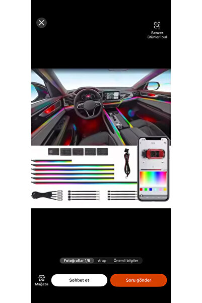 Ambiyans Universal araç aydınlatma