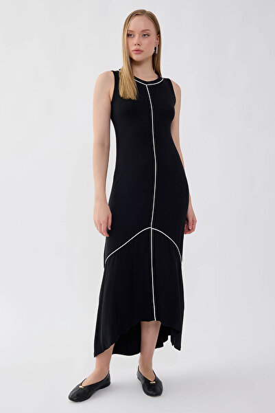 Vitrin Zero Sleeve Striped Dress