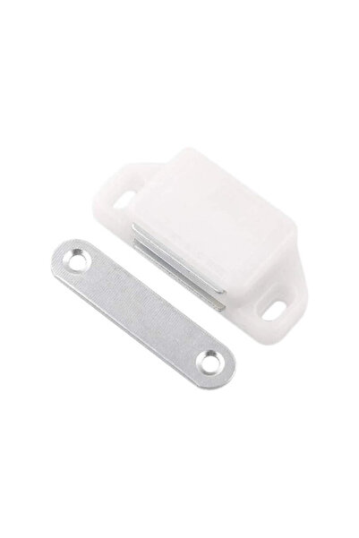 Genel Markalar Mıknatıslı Plastik Mobilya Kapak Kilidi 36x25x15mm - Beyaz