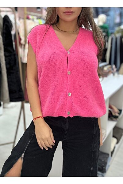 Brielle Modern Fashion Pink Knitted Vest 59100