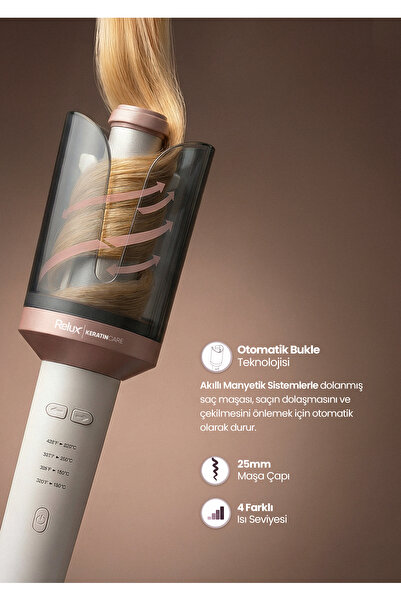 Relux RC9588 KeratinCare 25 mm Otomatik Maşa