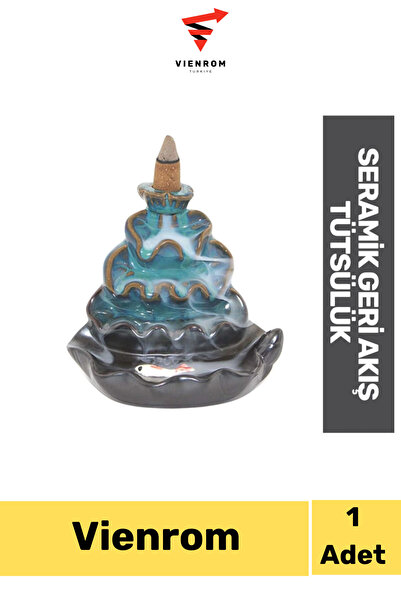 Vienrom #TütsüveBuhurdanlık Biblo 10*11 Cm İthal Parlak Şelale Seramik Geri A...