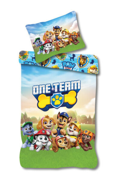 PAW PATROL Paw Patrol One Team bed cover for children, kindergarten 100×135cm...