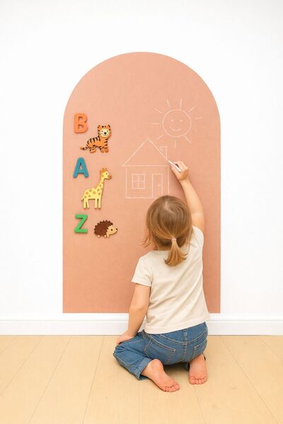 Arkolino Tabla Magnetica Adeziva de Perete pentru Copii 60x100 cm – Scris, De...