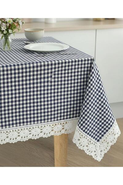 Komana Art Dantelli Vintage Nostaji Checkered Tablecloth, Table Cover, Multi-...