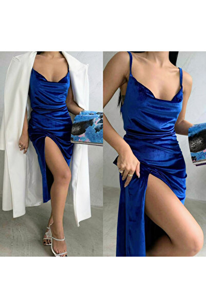 Mad Diva Blue Velvet Midi Velvet, Juliet