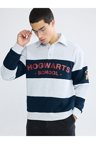 LC Waikiki Peak New Season Polo Neck Harry Potter Printed Men's Thick Sweatshirt