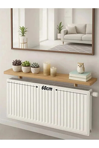 Zümra Ahşap Atlantik Çam Rengi Petek Üstü Raf 60 cm