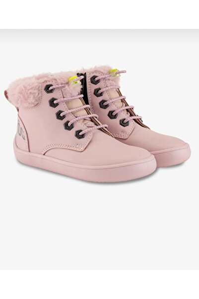 HOPFRÖG Furry Boots Pembe Nubuk Barefoot Çocuk Botu