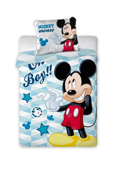 Mickey Mouse Disney Mickey Oh Boy children's Duvet Cover Set , nursery 100x13...