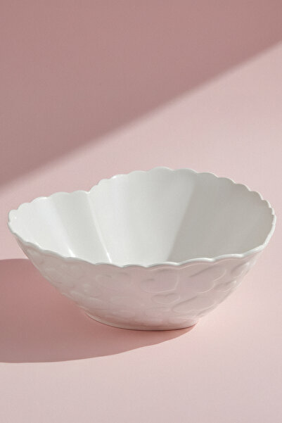 Karaca Pink Love Salata Kasesi Beyaz 23 cm