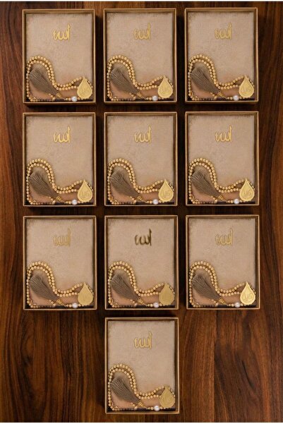 kefilhac Kutulu Kadife Yasin ve İnci Tesbih 10 Adet Mevlit Hac Umre Hediyelik...