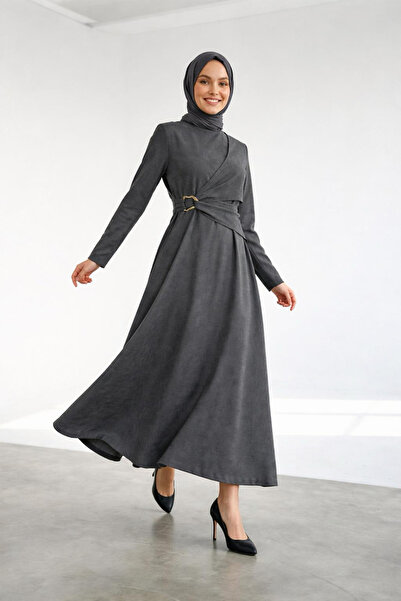 Esmira Stil Bolerolu Toka Aksesuarlı Kadın Elbise