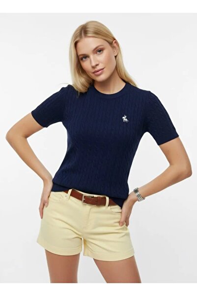 Park Karon Women's Crew Neck Hair Knit Soft Textured Knitwear Sweater 12411