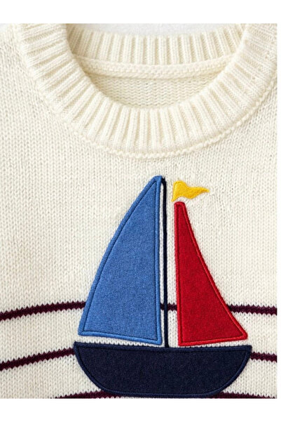 My Hanne Striped Sailing Boy's Sweater 4096