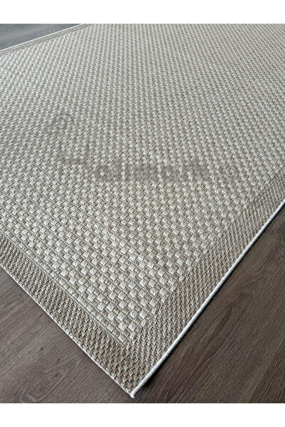 Dinarsu Sisal Prime 79272 - 070 | Sisal Prime Bej Bordürlü Beyaz Bej Sisal Halı