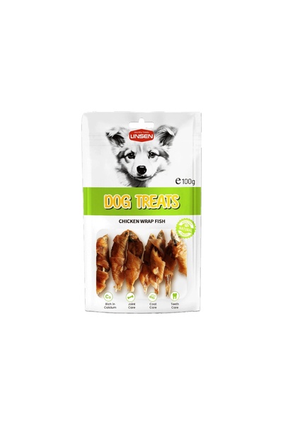 Linsen Linsin Dog Treats Chicken and Fish Wraps 100g