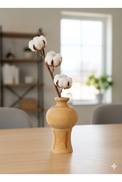 Woodya İskandinav tarzı modern minimalist el yapımı ahşap vazo dekoratif
