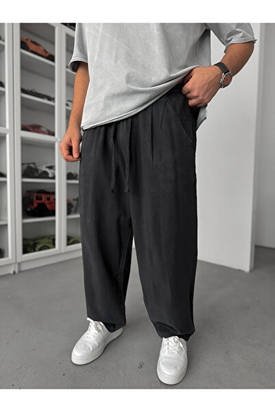 BYBASICMAN Black Washed Super Baggy Pants C-6517