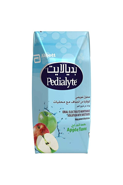 Abbott محلول بيديالايت الإلكتروليتي الفموي بنكهة التفاح، 200 مل