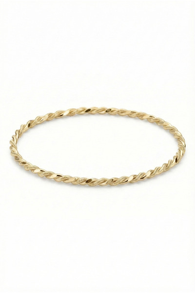 ACAR SİLVER 925 AYAR GÜMÜŞ AJDA BURGU BİLEZİK ALTIN KAPLAMALI