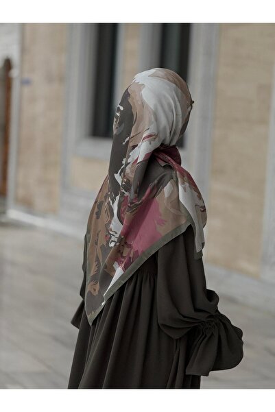 Qalortex Scarf Cotton Soft Erva Pattern Scarf-Dried Rose