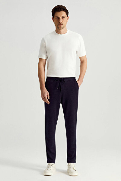 Hemington Lyocell Kumaş Yün Karışım Lacivert Relax Chino Pantolon