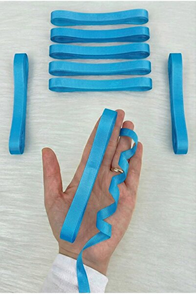 ZEYMERADE Panglică grograin albastră 1 cm 10 metri, Bohça Çeyiz, Zi specială,...