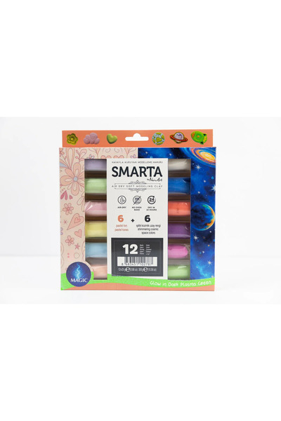 Smarta Air Soft Modelling Clay 12x25gr Hava İle Kuruyan Modelleme Kili Magic ...
