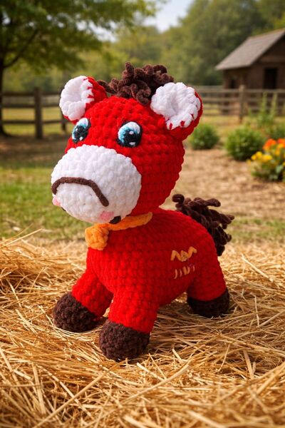 KayNal Ağlayan At El Yapımı Amigurumi At Oyuncak Uyku Arkadaşı