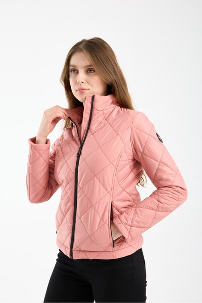 G-FOX Women's Quilted Seasonal Coat – Lightly Padded, High Collar, Full Zippe...