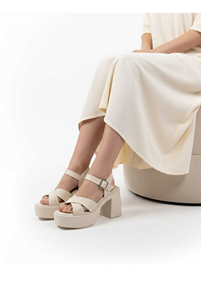 AYNSOHES35 High Side Buckle Cross-Strap Open Women's Sandals