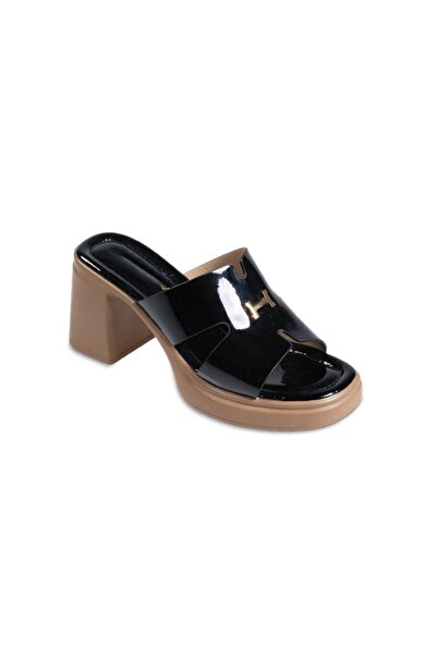 Guja 26Y491-5 Women's Premium Patent Leather Slippers with Heel and Platrom Sole