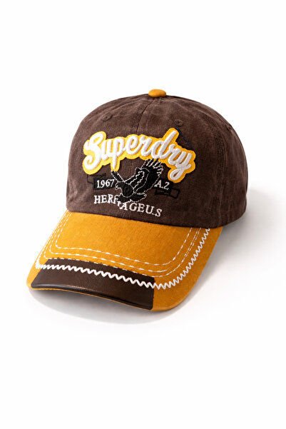 FEEMELS Vintage Look Denim Hat with Embroidery - Unisex Casual Baseball Cap