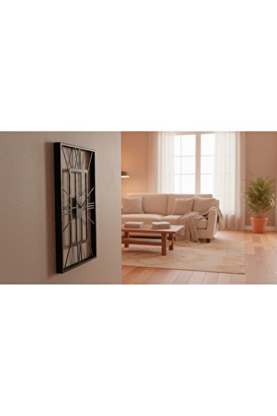 AKDESİNGWALLART Recna Modern Geometrik Metal Duvar Saati
