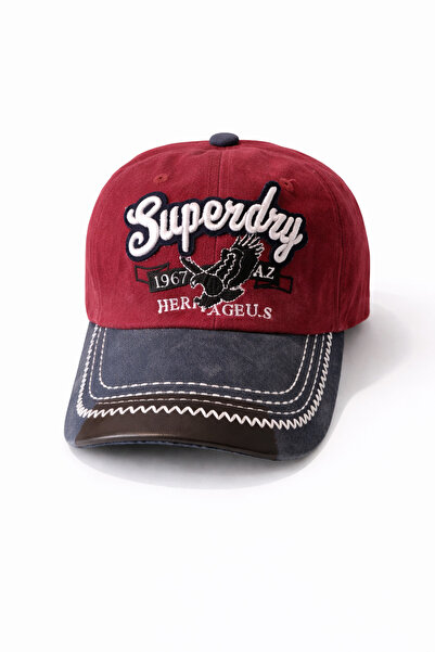 FEEMELS Vintage Look Denim Hat with Embroidery - Unisex Casual Baseball Cap