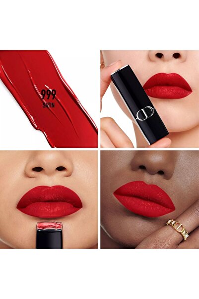 DIOREXA Rouge Couture Colour Refillable Lipstick in shade 999 with a satin (g...