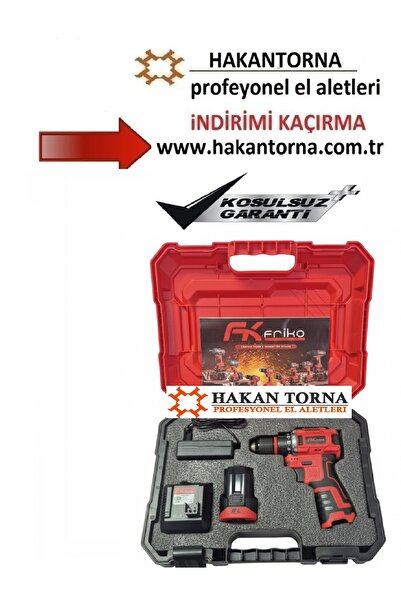 HakanTorna ht- Friko 16.8V Kömürsüz (Brushless) Akülü Matkap Vidalama Seti 10...