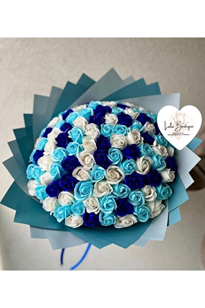 Trandafiri de săpun Bouquet 101 blues