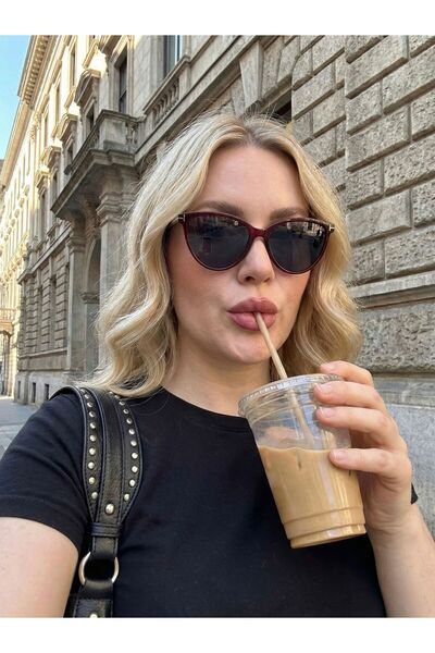 Goldmine Women's Tilly Sunglasses Uv400 Burgundy Black