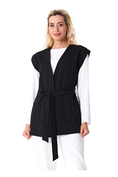 modahira Moda Hira Kadın Bej Kuşaklı Düğmeli Uzun Trençkot