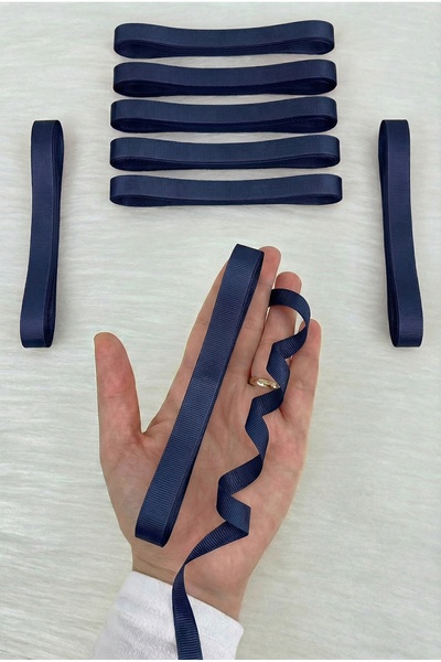 ZEYMERADE شريط غروجرين باللون الأزرق الداكن 1 سم 10 أمتار، لتزيين هدايا الزفا...