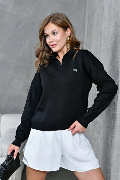 Park Karon Women's Polo Neck Basic Knitwear Sweater 10960