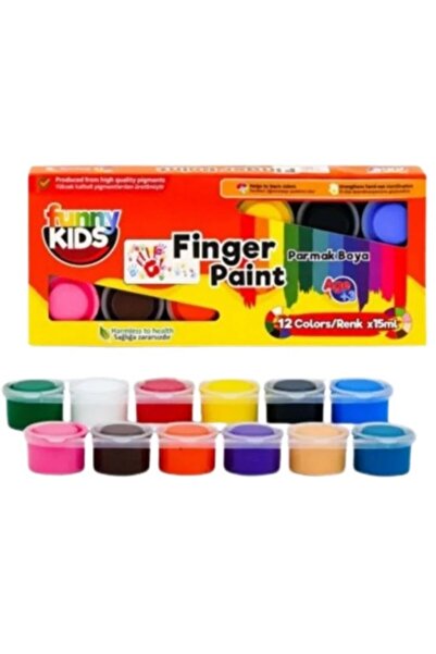 funny kids Finger Paint 12 Colors Pastel