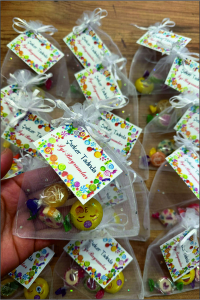 laurelconcept Bayram Hediye Kesesi Tül 15x20 Cm 5 ADET