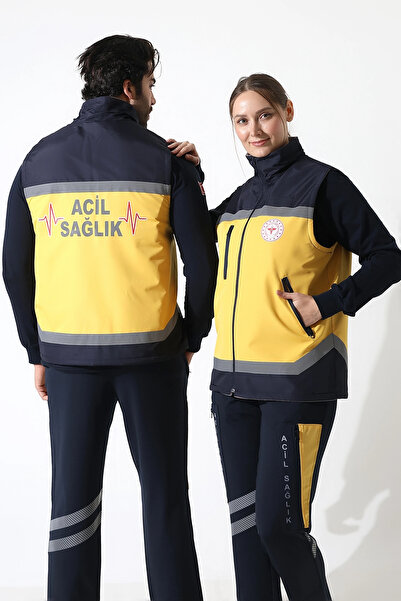 Bilenn Tekstil Χειμερινό γιλέκο Unisex Έκτακτης Ανάγκης Υγείας - Κίτρινο