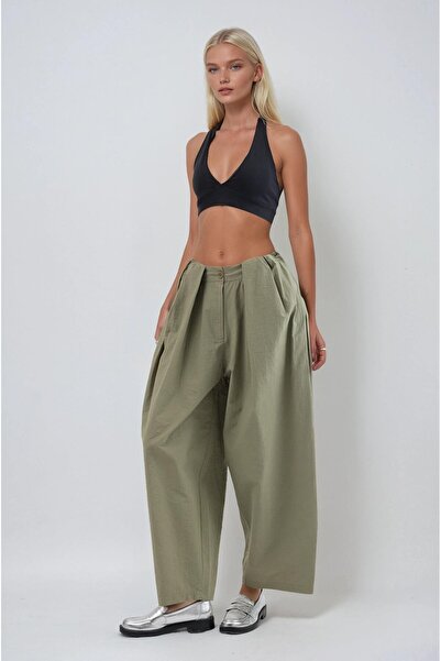 Lijuri Pile Detailed Comfortable Trousers 0124